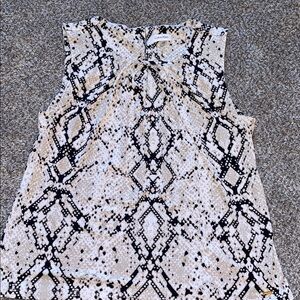 Calvin Klein Black and Cream Snake Print Fabric